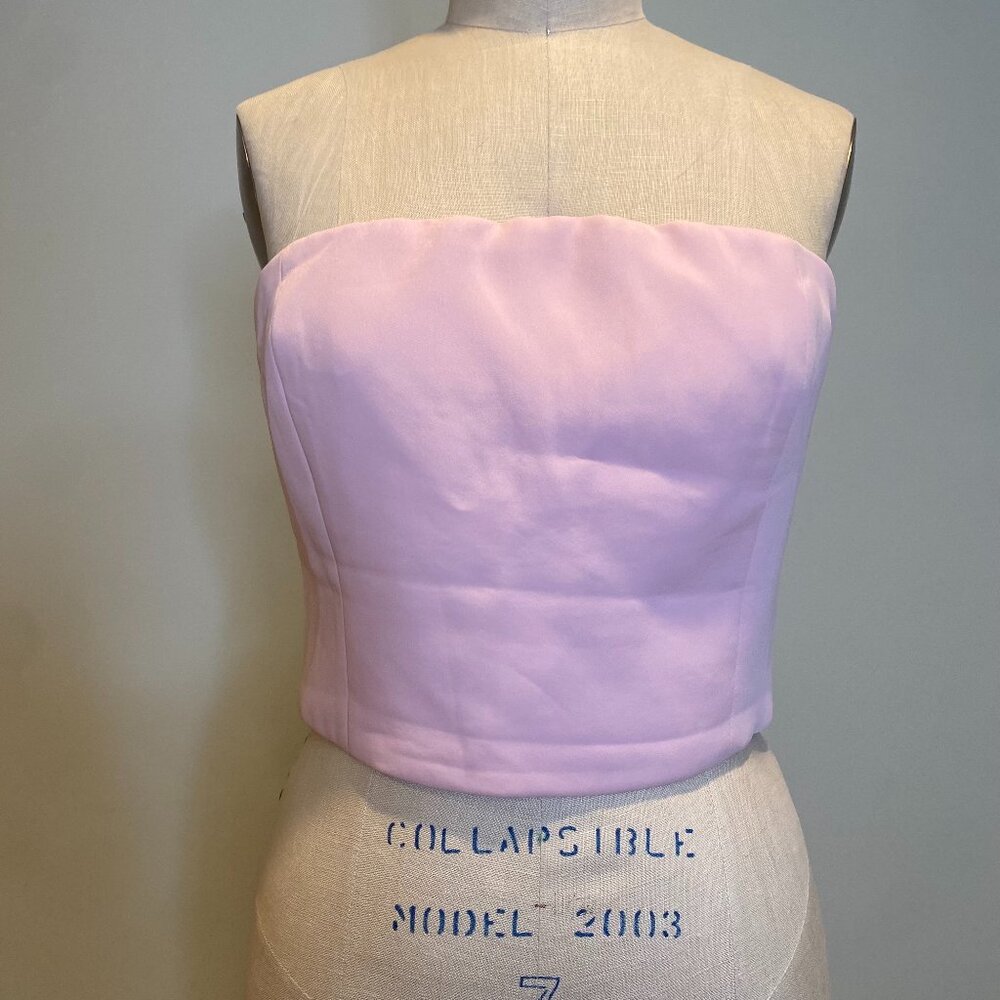 Meshki Saffron Strapless Top in Blush Pink (Medium)